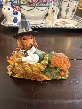 Dachshund Pilgrim November Figurine by The Danbury Mint